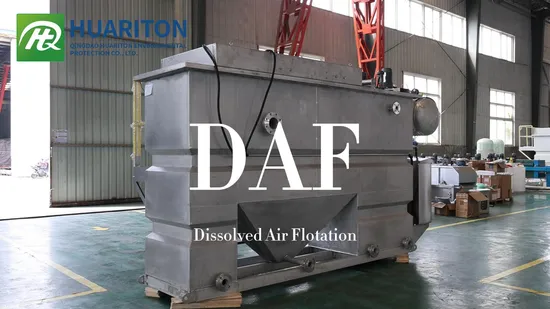  Textile Dyeing Wastewater Treatment Daf Dissolved Air Flotation Machine